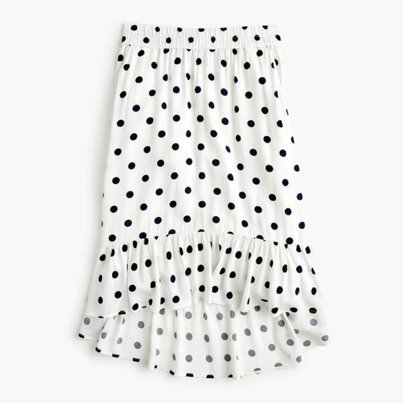 J.Crew Pull-on midi skirt in polka dot - Picture 1 of 5